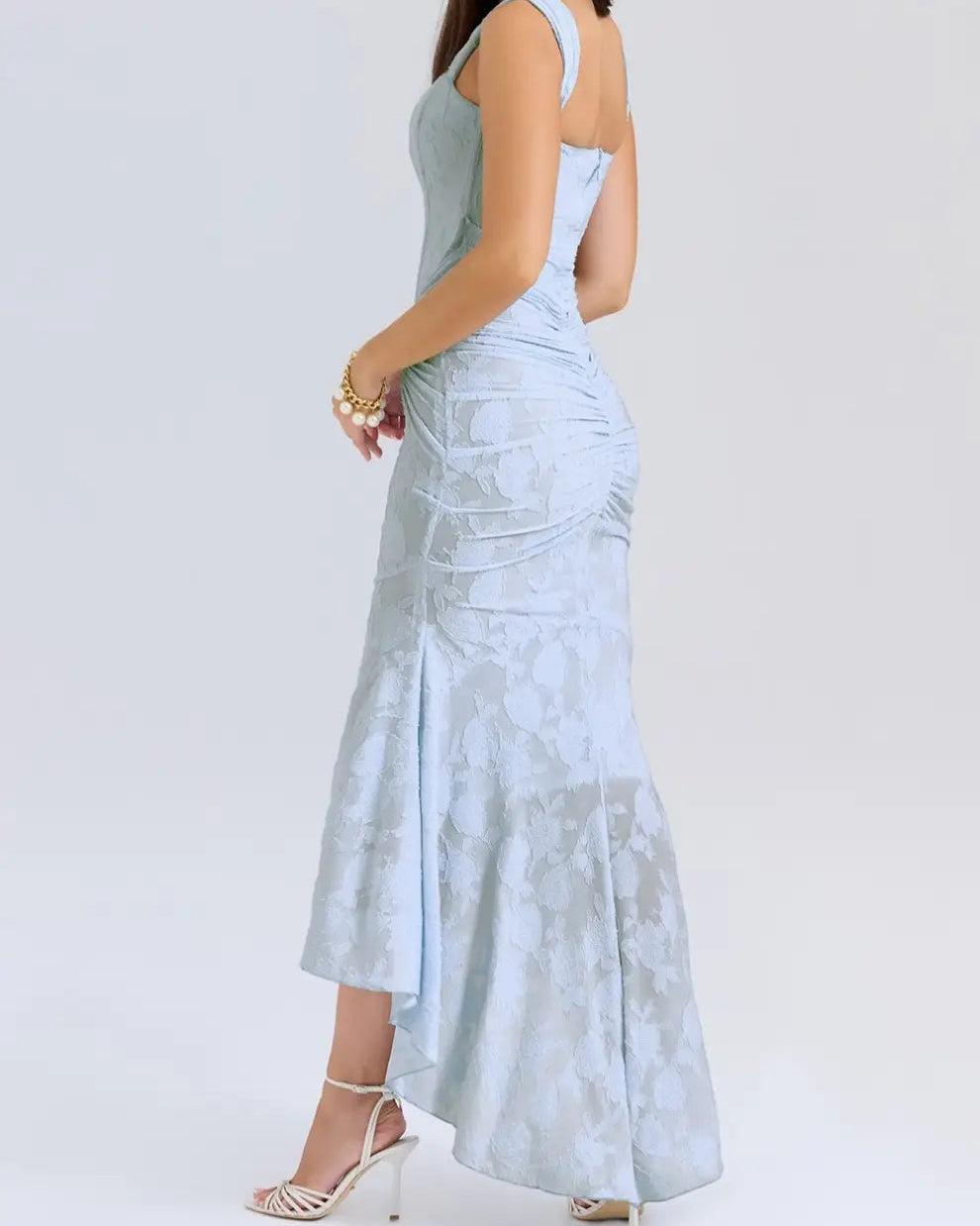 Blue bell floral maxi dress