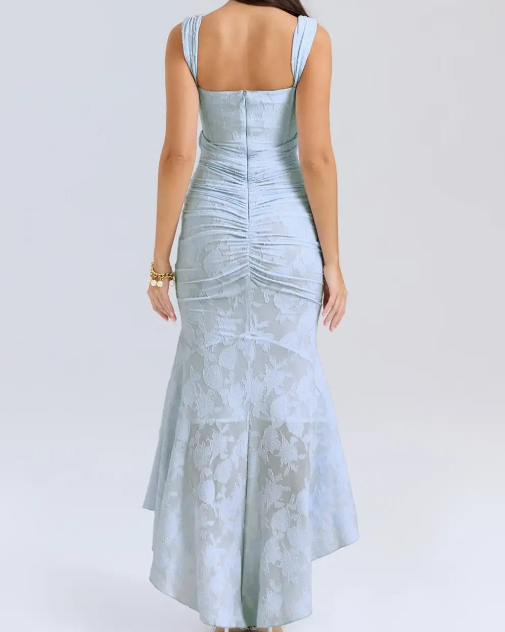 Blue bell floral maxi dress