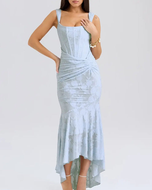 Blue bell floral maxi dress