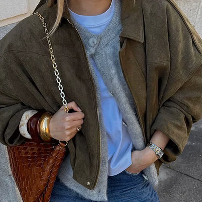 Oversized Suede Jacket