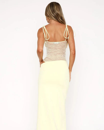 Bordeaux Elegance Maxi Dress